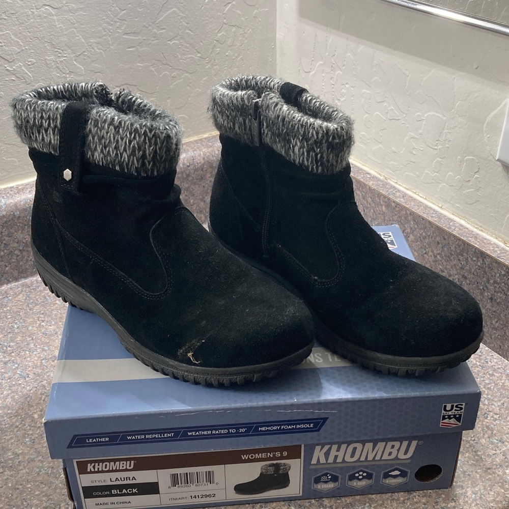 Khombu Women's Black Winter Boots